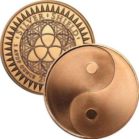 (image for) Yin-Yang #14 (2017 Silver Shield Mini Mintage) 1 oz .999 Pure Copper Round