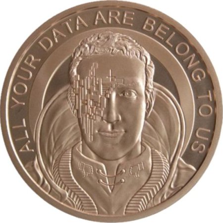 (image for) Zuckerborg #108 (2019 Silver Shield - Mini Mintage) 1 oz .999 Pure Copper Round