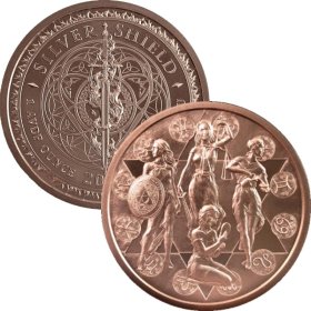 Zodiac Virtues #155 (2020 Silver Shield - Mini Mintage) 1 oz .999 Pure Copper Round