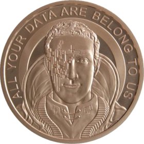 Zuckerborg #108 (2019 Silver Shield - Mini Mintage) 1 oz .999 Pure Copper Round